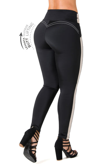 Legging Control Abdomen Con Cinturón 5L935BPCP-N - Negro