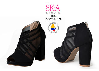 Botines en Mesh 5C2031STM - Negro