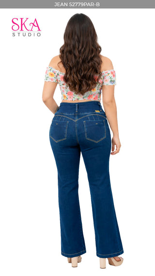 Jeans Bota Recta 52779PAR-B - Azul