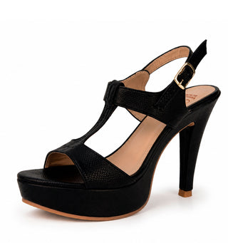 Sandalia Negra de Tacón Alto 5C2215STA	 - Beige