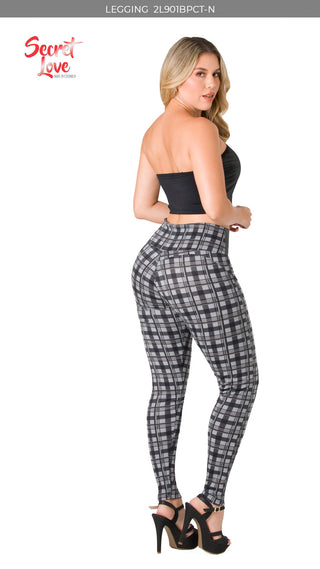 Leggings LevantaCola Pretina control 2L901BPCT-N - Estampado