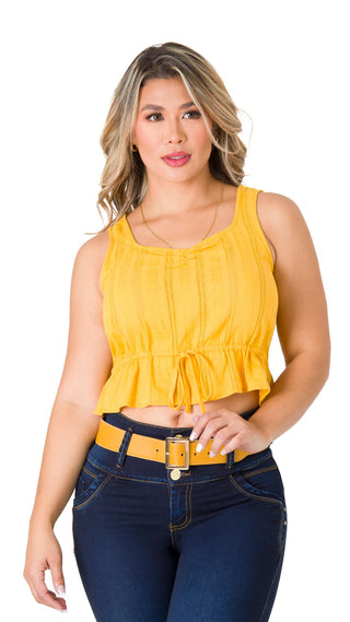 Blusa Sin mangas  5B6319B - Mostaza