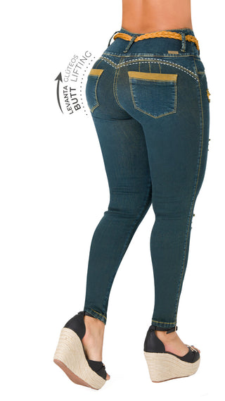 Jean LevantaCola Skinny Secret Love 21436DPAP-B - Azul Oscuro