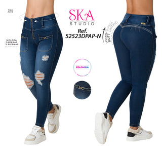 Jeans levanta cola skinny ska 52523DPAP-N - Azul Oscuro