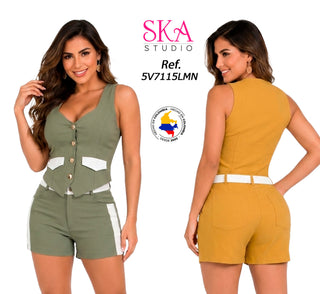 Conjunto Short 5V7115LMN - Mostaza