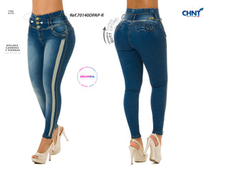 Fulton Jeans Levanta cola Bota Skinny 70140DPAP-R - Azul oscuro