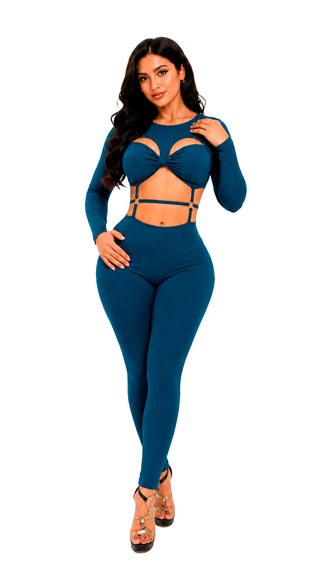 Enterizo Glamour Sensual 5V7130EMX - Azul