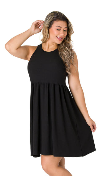Vestido Mini Manga Siza 5V6374MN - Negro