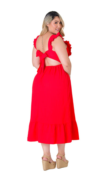Vestido Midi 5V5158MD - Rojo