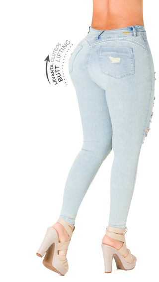 Jean LevantaCola Skinny CHNT 71360DPDP-B - Azul Claro