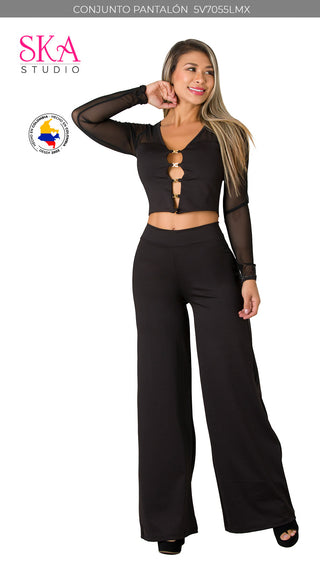 Conjunto Manga Larga 5V7055LMX - Negro