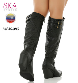 Botas Tacon Medio 5C1062BOTA - Negro
