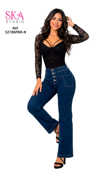 Jeans Bota Recta 52786PNR-N - Azul
