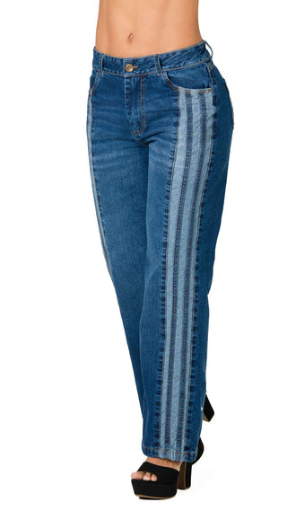 Jeans Rigido Bota recta 52746PDR-B	 - Azul