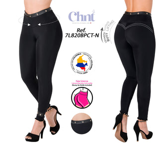 Leggings Levanta Cola CHNT 7L820BPCT-N - Negro