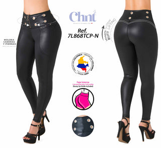 Leggings LevantaCola Pretina Control 7L868TCP-N - Negro