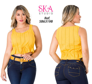 Blusa Sin mangas  5B6319B - Mostaza