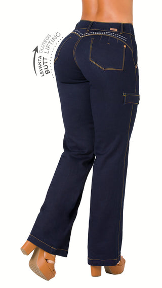 Jeans Bota Recta 52705PDR-B - Petroleo