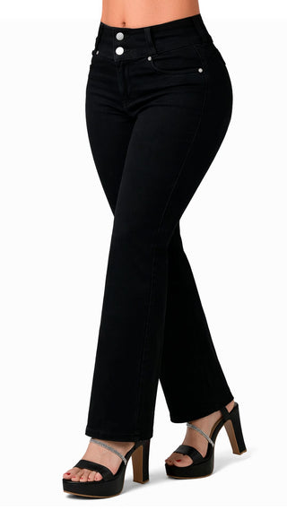 Jeans Clasico Bota Recta 52768PNR-B - Negro