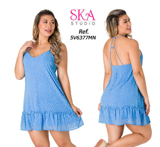 Vestido Mini Holgado 5V6377MN - Azul