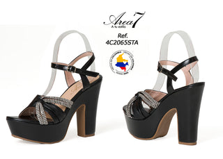Sandalias de Tacón Alto 4C2065STA - Negro