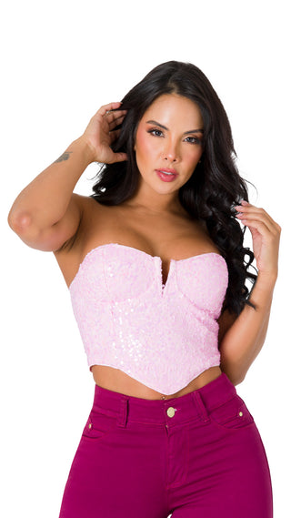 Corset Brillante 2B6507C - Rosado