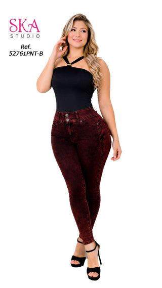 Jeans Levantacola  52761PNT-B - Vinotinto