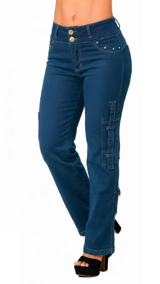 Jeans Bota Recta 52752PNR-B - Azul