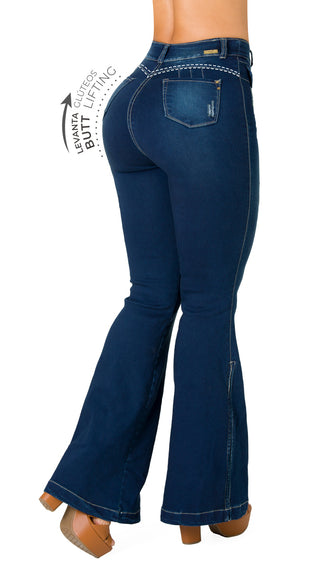 Harmony Jeans Levantacola Bota Campana 40489PDC-B - Azul Oscuro