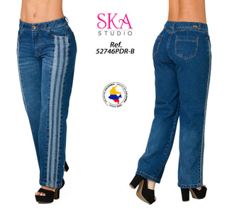Jeans Rigido Bota recta 52746PDR-B	 - Azul
