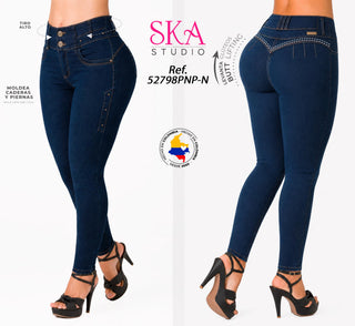 Jeans Moda Levantacola 52798PNP-N - Azul