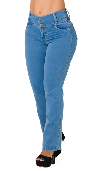 Jeans Classico Levantacola 52665PNR-B - Azul Medio