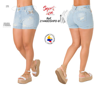 Short LevantaCola Secret Love 21440DSHPD-B - Azul Claro