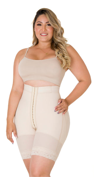 Short Reloj De Arena Tiro Super-Alto 5F270SHTA - Beige