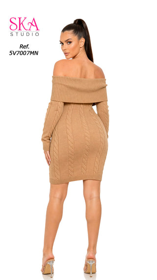 Vestido Mini V5V7007MN - Camel