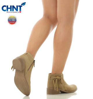 Botines Planos 7C50BPL - Almendra