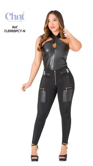 Leggings Levanta Cola CHNT 7L898BPCT-N - Negro