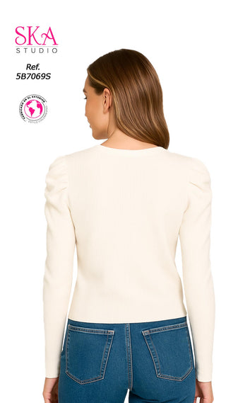 Sueter Manga Bombacha 5B7069S - Beige