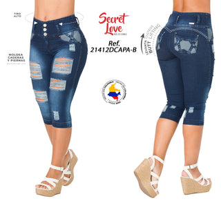 Capri con Rotos 21412DCAPA-B - Azul Oscuro