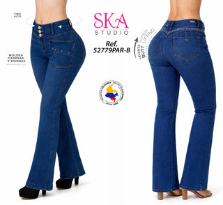 Jeans Bota Recta 52779PAR-B - Azul