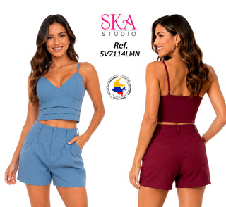 Conjunto Short 5V7114LMN	 - Vinotinto