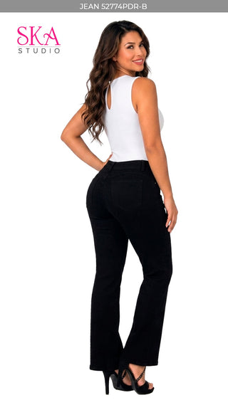 Jeans Clasico Bota Recta 52774PDR-B - Negro