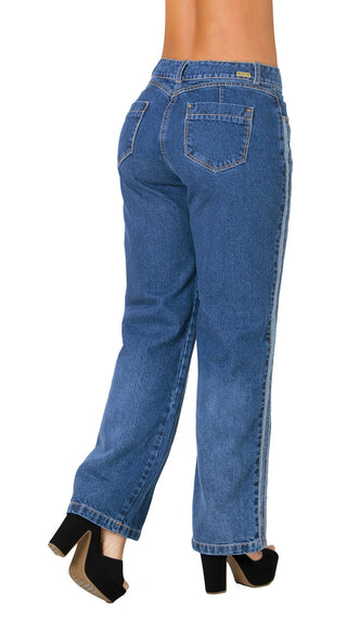 Jeans Rigido Bota Recta 52747PDR-B - Azul