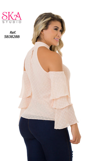 Blusa Manga Larga 5B3828B - Mandarina