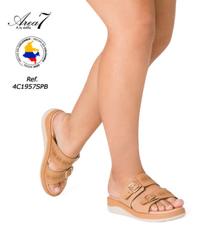 Sandalia Plataforma Bajo 4C1957SPB - Camel