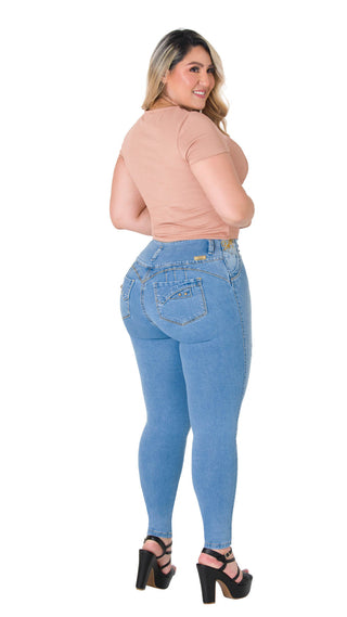 Jean Levanta Cola Skinny Ska  52549PAP-B - Azul Claro