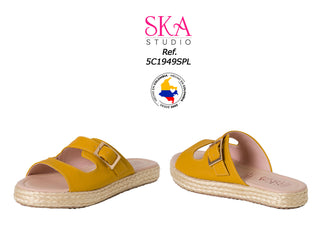 Sandalia Plana 5C1949SPL - Mostaza
