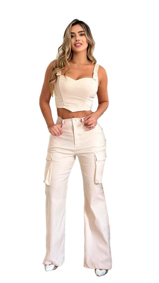 Conjunto Pantalon 5V7080LMX	 - Beige