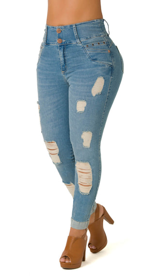 Ho Jeans Levantacola Bota Tobillero 71182DPNT-B - Azul Claro