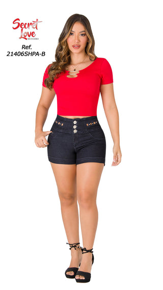 Short Levanta Cola Secret Love 21406SHPA-B - Azul